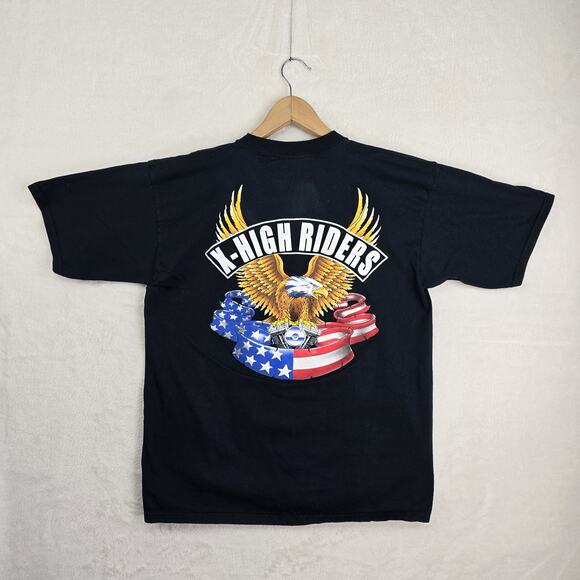 Vintage Motorcycle Biker K-High Riders Eagle Shirt Large All Sport USA Made - Picture 5 of 9